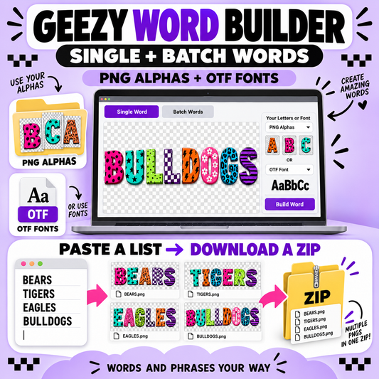 Geezy Word Builder | Single & Batch Alpha Word Generator