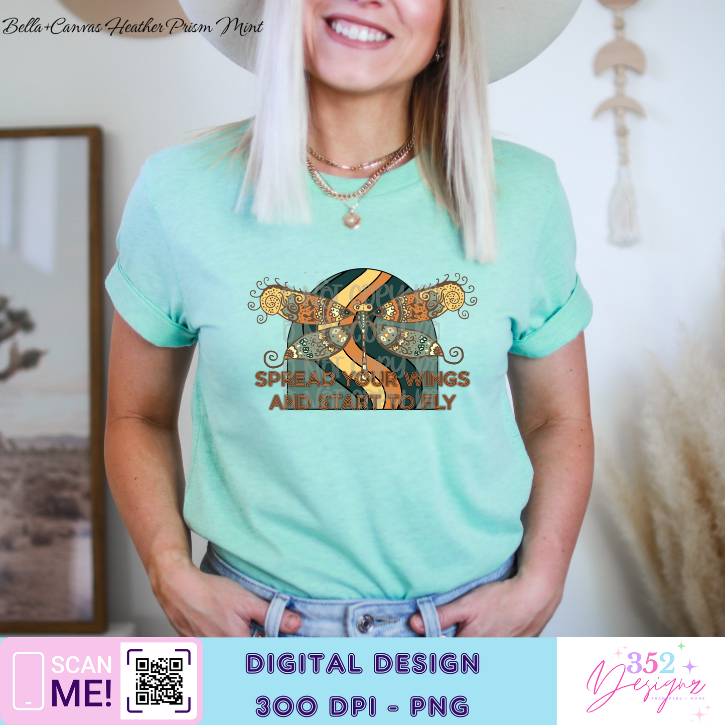 Spread your wings and fly - Digital Download- PNG